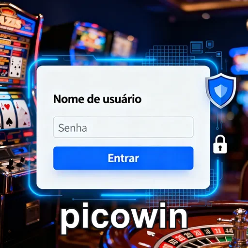 Tela de login do cassino online Picowin, com design intuitivo e fácil navegação.