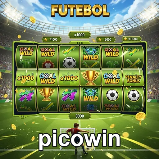 Imagem do jogo de slot Futebol da Picowin, mostrando gráficos vibrantes e temática esportiva.